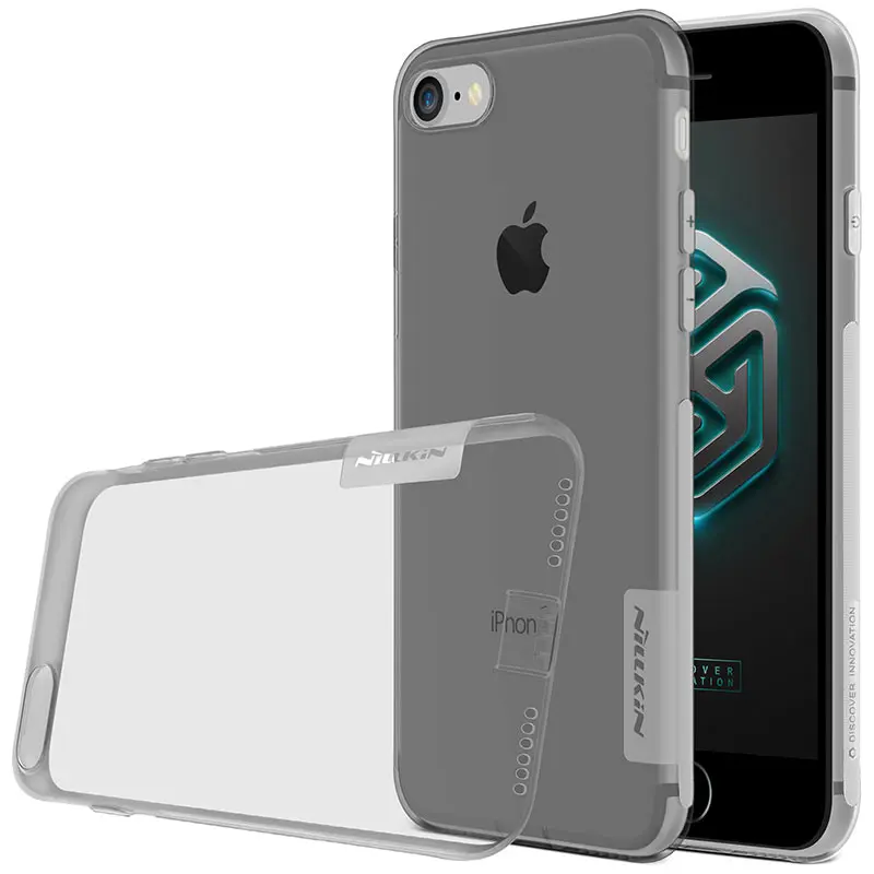 Для iPhone 8 чехол Nillkin натуральный прозрачный мягкий кремний TPU Защитный чехол для iPhone 8 7 iPhone8 Plus 4,7 ''& 5,5 - Цвет: Grey