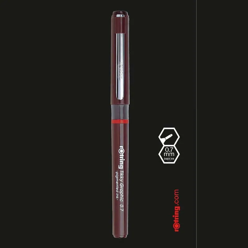 3 шт./лот Rotring Tikky графические пигментированные чернила 0 1/0 2/0 3/0 4/0 5/0 7/0 8 мм