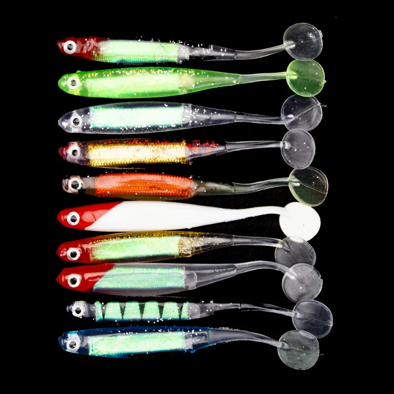 

10pcs / lot 10 cm Wobblers Fishing Lures Easy Swimbaits Silicone Soft Fishing Carp Soft Tackle Lures for Fishing