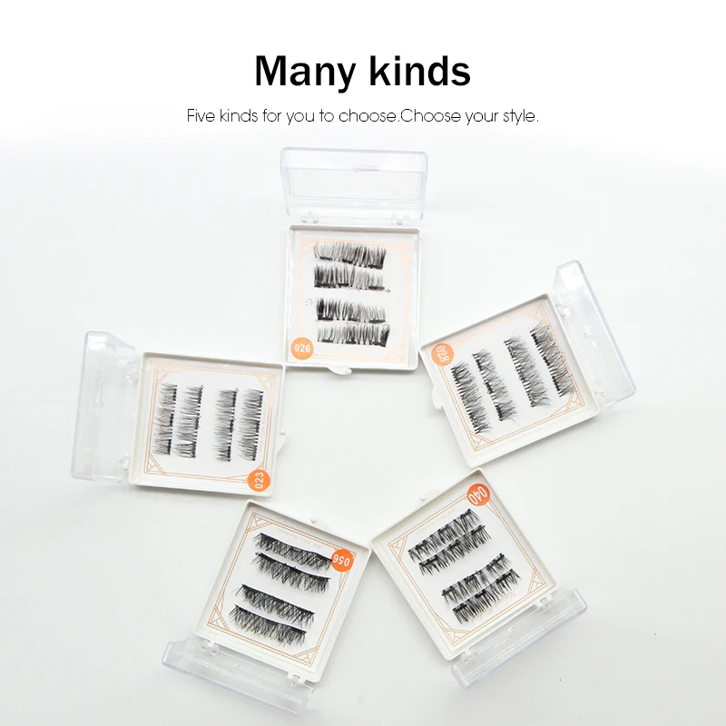 Magnetic Eyelashes Extension 3D on the magnet False eye lashes Handmade magnetic Lashes Natural Cross Makeup | Красота и здоровье