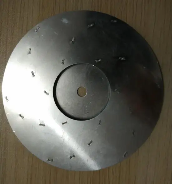 

125mm diameter Vacuum Cleaner Parts flat aluminum impeller for motor fan blade thickness 7mm