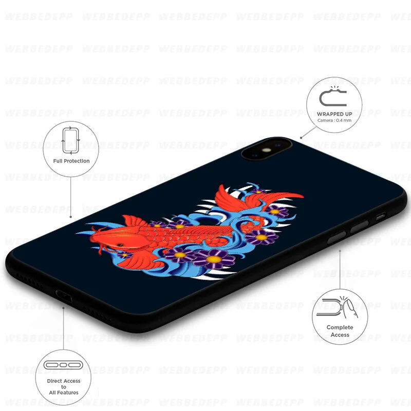 Мягкий чехол WEBBEDEPP Koi Fish в японском автомобиле для Xiaomi Mi 9T 9 8 SE 6 A1 A2 A3 Lite MiA1 MiA2 MiA3 F1 MAX