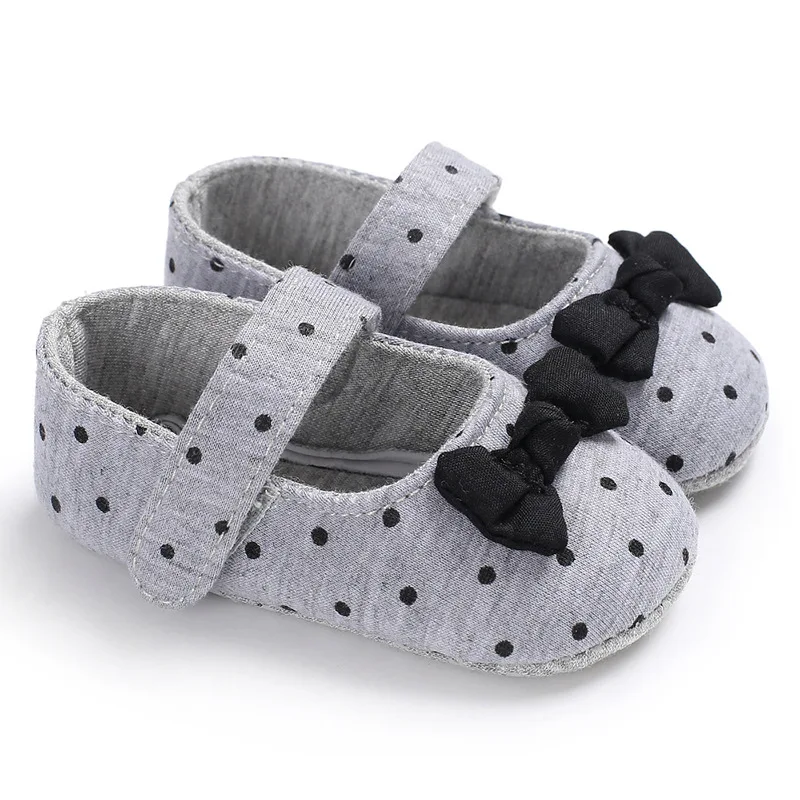 0-18 Months Cute Dot Toddler Newborn infant Girl princess Bowknot Strappy Baby Shoes Kid Crib First Walkers Moccasins |