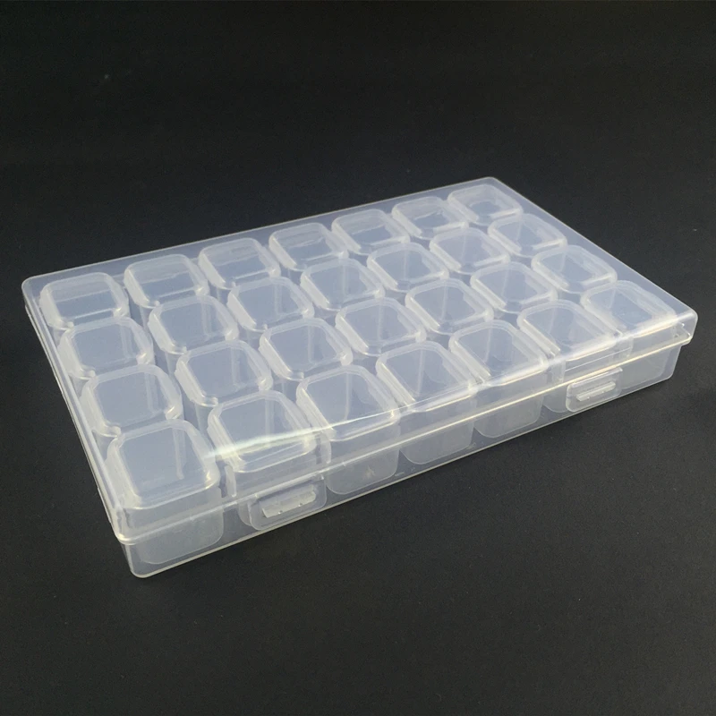 1 шт. пластиковая 28 SMD коробка частей IC компонентов маленькая для хранения