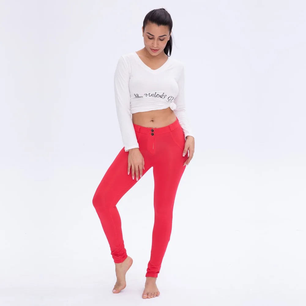 Красная растягивающаяся спортивная одежда Melody леггинсы для тренировок на весну