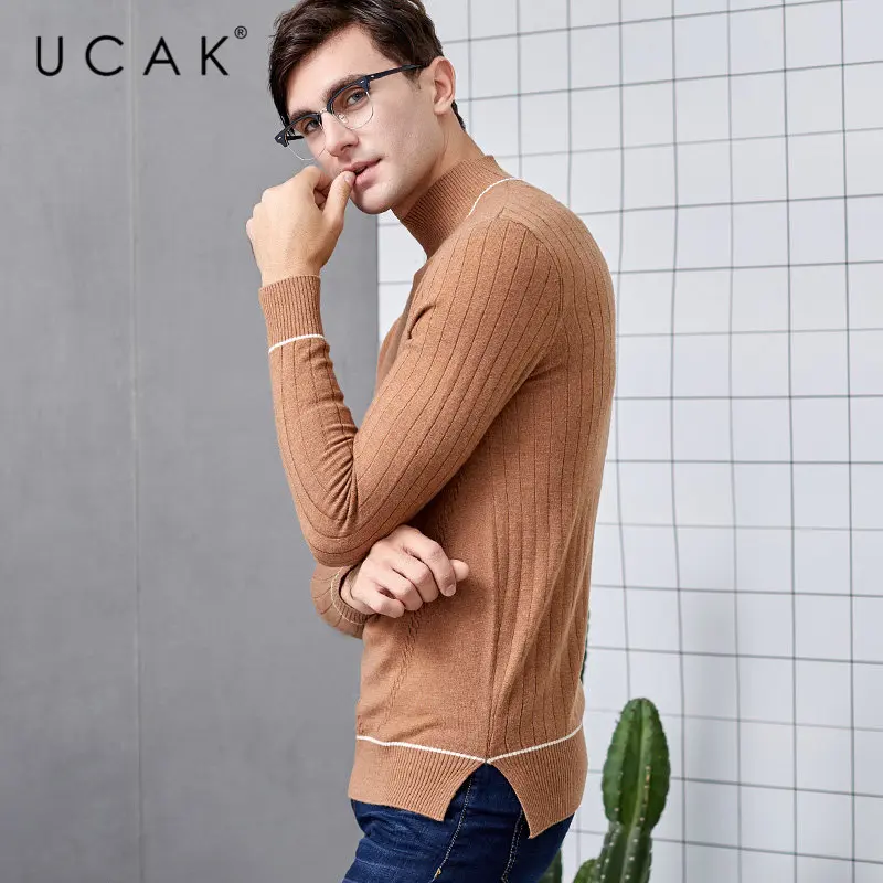 UCAK бренд свитер Мужская одежда 2019 осень зима мериносовая шерсть кашемировые