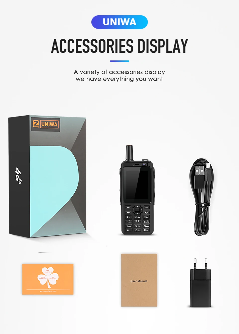 UNIWA Alps F40 Zello рация мобильный телефон IP65 Водонепроницаемый 2," сенсорный экран LTE MTK6737M четырехъядерный 1 Гб+ 8 Гб Смартфон