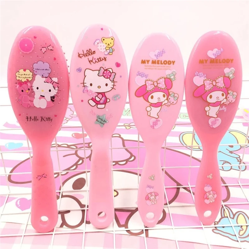Розовый hello kitty My Melody Kid щетка для волос расческа Антистатическая воздушная ячейка портативная расческа мультипликационный массажный инструмент милый Q антистатический