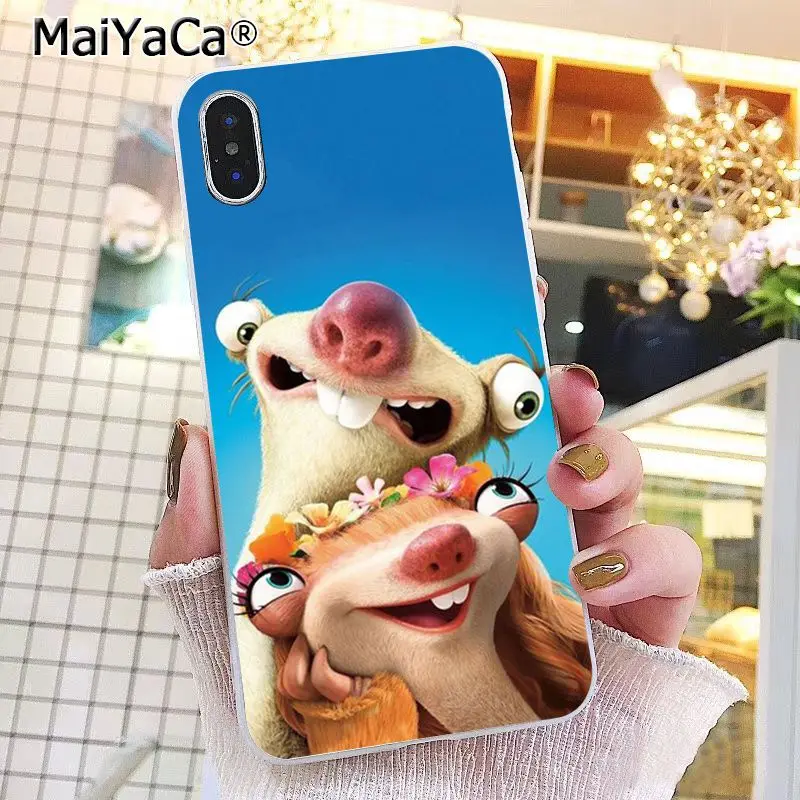 Мультяшный ледяной возраст чехол для телефона iphone 12 11 pro MAX X XS 6 6s 7 7plus 8 8Plus 5 5S SE XR 10 |