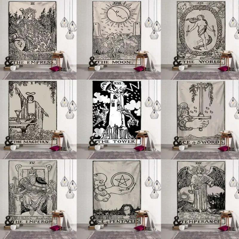 Таро карты гобелен Настенное подвесное одеяло s спальня настенные гобелены