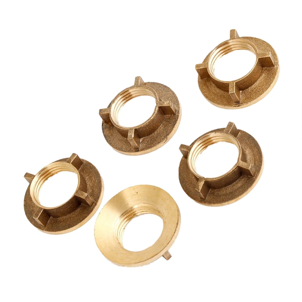 5 шт Золотой Тон Латунь 1/2 &quotPT нарезной бытовой водопроводный кран гайки|nut nut|threaded