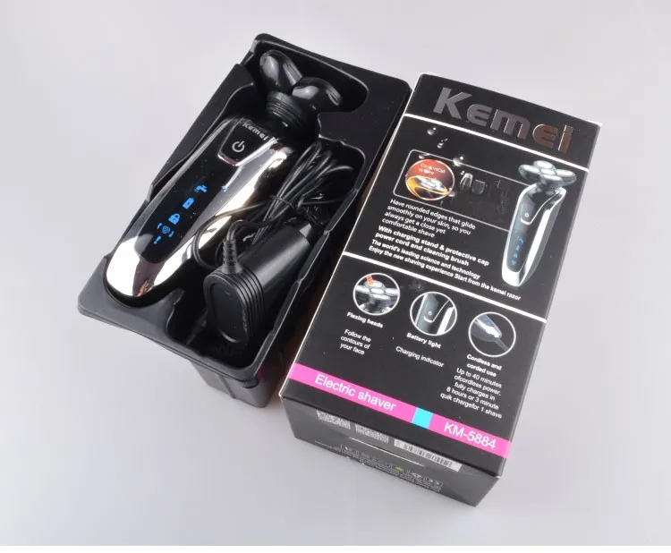 Бесплатная доставка новинка моющаяся перезаряжаемая электробритва с 5 головками