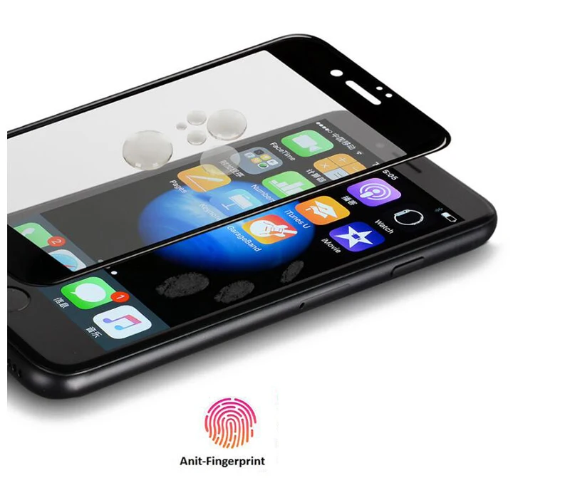 JGKK для iPhone 8 7 6 защитное стекло полное покрытие 4D( 3D) Закаленное стекло пленка для iPhoneX 6 6 S 7 Plus край Полное покрытие осыпи