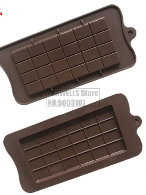 20pcs/lot 24 Cavity Chocolate Mold Silicone Form Candy Bar Sugar Cake Mold Baking Dish Bakeware Kitchen Ice Block Tray Cake Tool