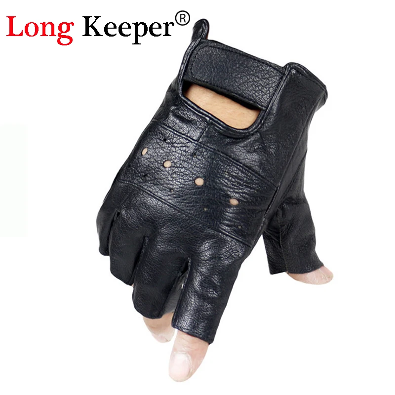 Перчатки Long Keeper мужские из натуральной кожи перчатки без пальцев овечьей
