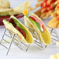 1pc stainless steel taco holder mexican food rack stand holds food display stand shells cooking pastry tools kitchen accessories
