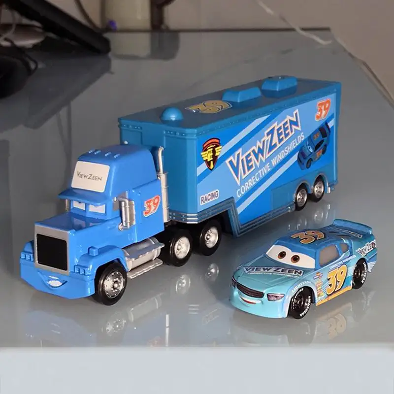 055 02 2pcs set 2 шт./компл. disney «Тачки» Lightning McQueen Джексон Storm Ramirez Мак дядя грузовик игрушечный автомобиль Фигурки игрушки для детей, авто, подарок - Цвет: 055 02 2pcs set