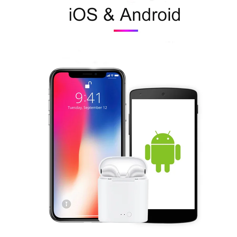 I7s TWS Bluetooth Беспроводные наушники с микрофоном Мини Бас Hifi спортивные гарнитура