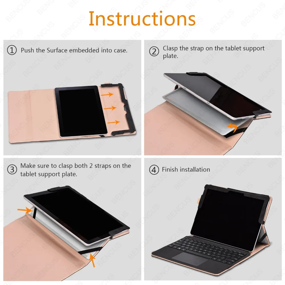 Деловой чехол-подставка для нового microsoft Surface Go, чехол для ноутбука, чехол для клавиатуры, планшета, защитный корпус, чехол для Surface Go