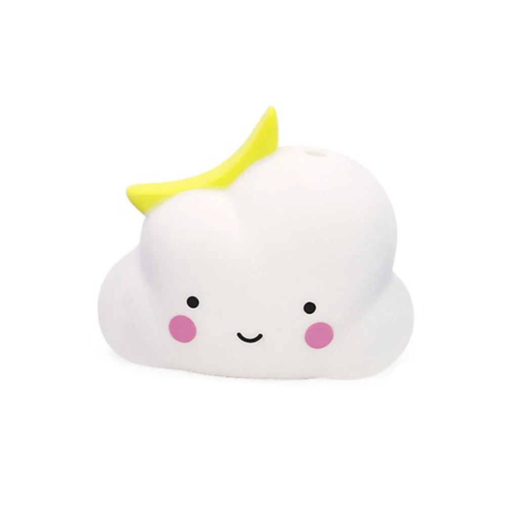 Cloud and Moon Детские Игрушки для ванны для детей, резиновые облака, Радужные капли дождя, пляжные игрушки, водные игрушки для детей, ванная комната, ванна для купания, игрушки для душа - Цвет: Cloud and Moon