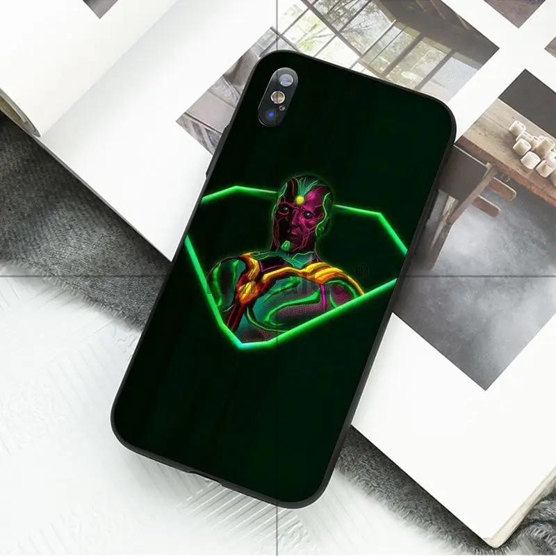 Ruicaica Marvel Мстители Endgame Smart Cover черный в виде ракушки чехол для телефона Apple iPhone 8 7 6 S