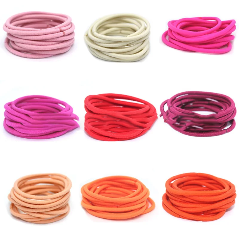 

20Pcs/Lot Size 5cm Girl Thin Ponytail Hair Holder Accessories Elastic Rubber Band For Women Candy Color Tie Gum