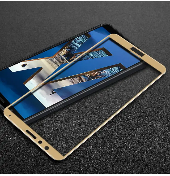 Золотой Защитная пленка Imak из закаленного стекла для huawei Honor 7X с полным покрытием для huawei Honor 7C glass Honor 7A glass - Цвет: Золотой