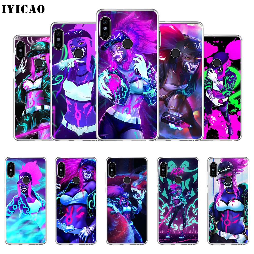 Мягкий силиконовый чехол для телефона IYICAO Akali League of Legends Xiaomi Redmi 4A 5A 6A Note 7 6 5 Pro Plus 4X