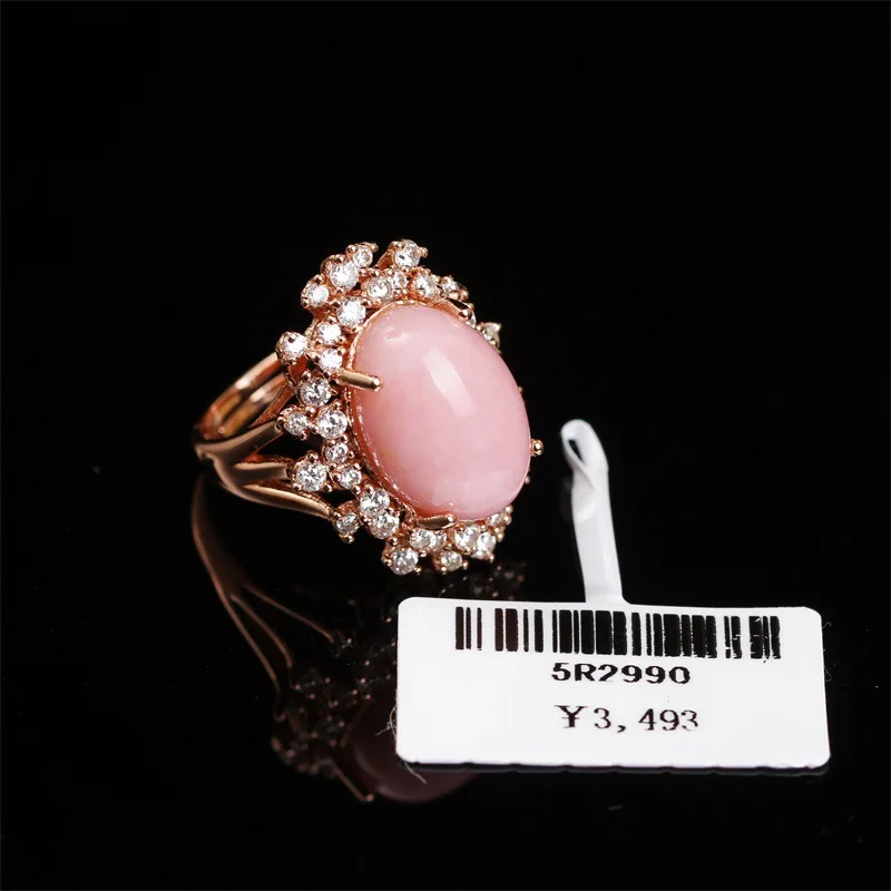 Продаем натуральный Jewelry Кольцо 925 чистого серебра розового золота Цвет