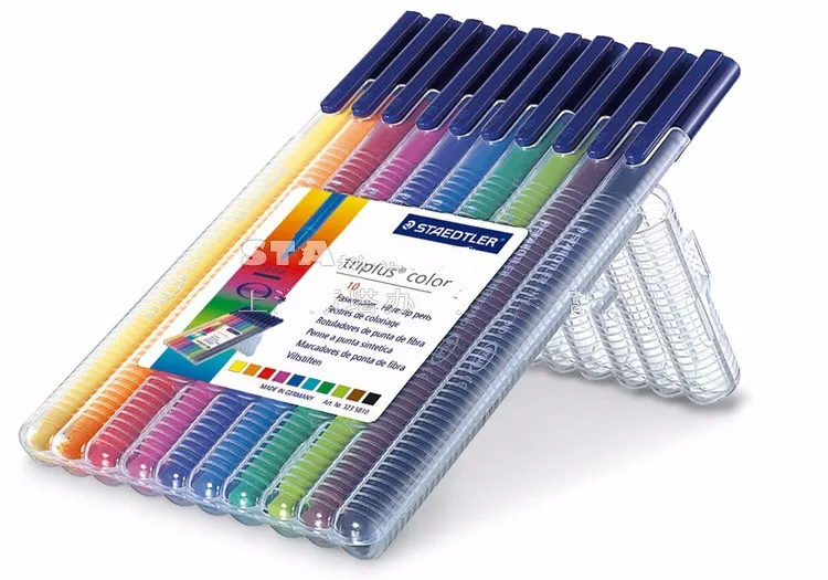STAEDTLER 10 шт. треугольная художественная Акварельная ручка маленький маркер 1,0 мм