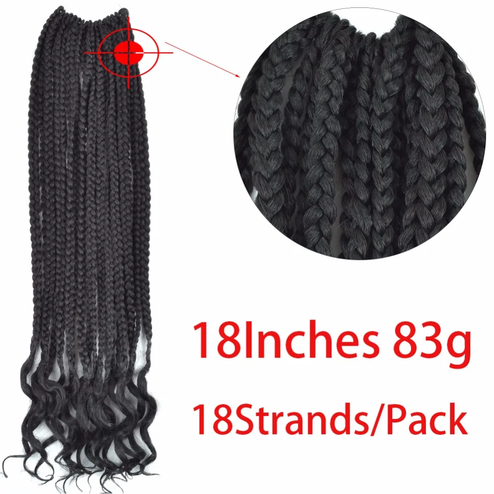 18 дюймов коробка косичка волос крючком косички Chorliss африканские волосы