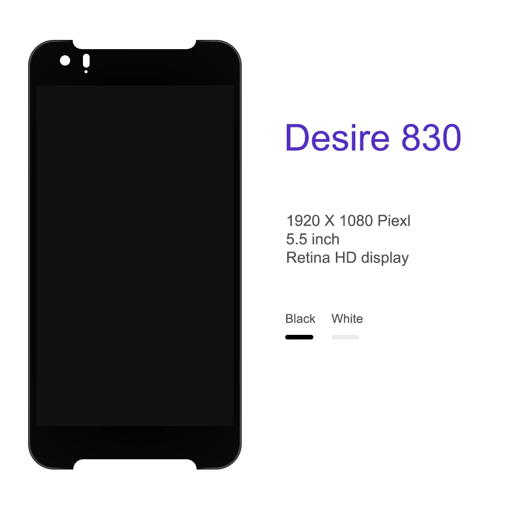 100% Test 5.5 inch display screen For HTC Desire 830 LCD Touch digitizer Assembly black/white free shipping | Мобильные телефоны и