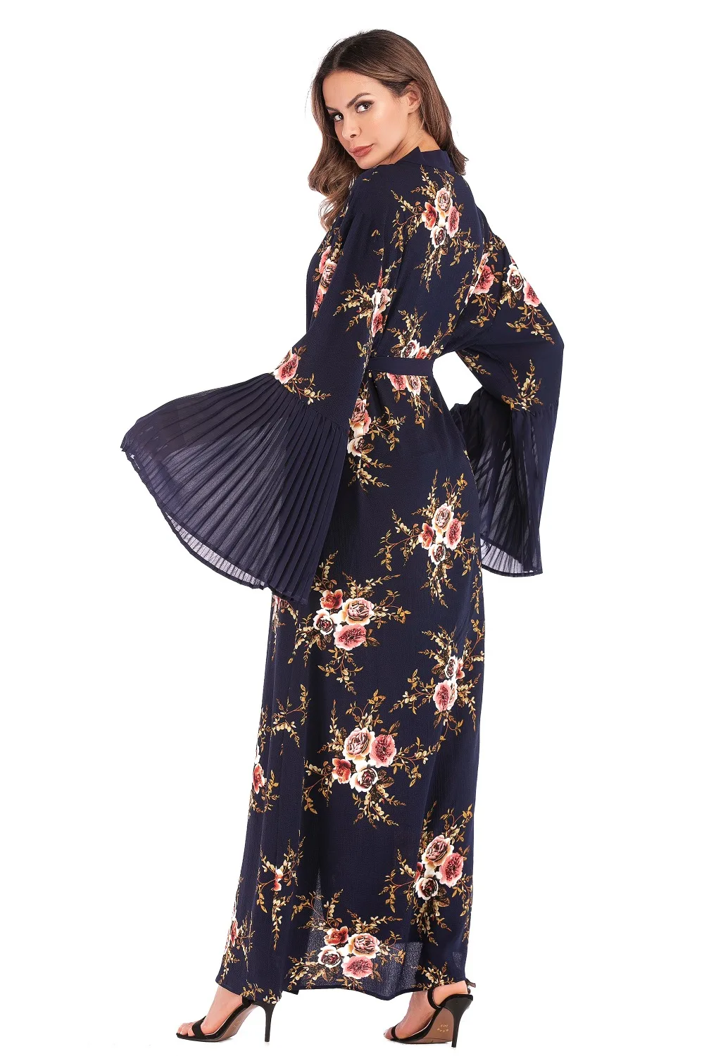 Красивая одежда с цветочным принтом woomen новая модель новейших дизайнов abaya