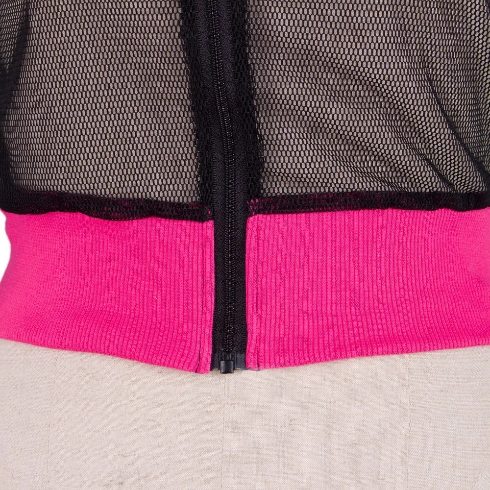 Heroprose-Женские тонкие сетчатые короткие куртки верхняя одежда в стиле хип-хоп с