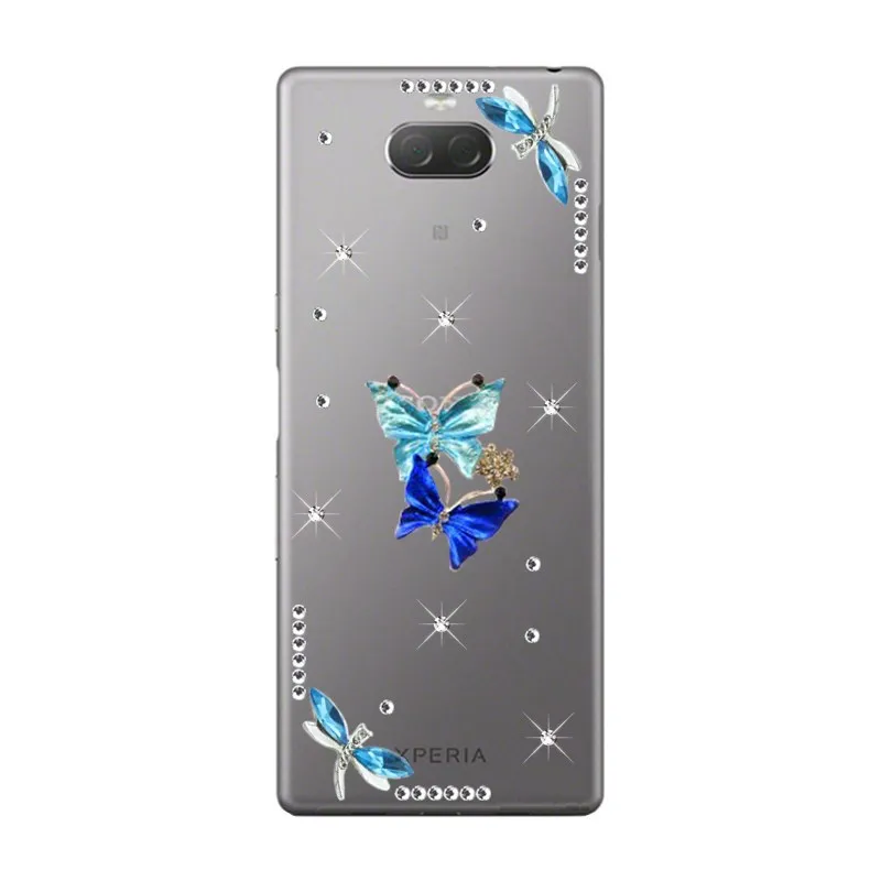 Прозрачный чехол-бампер с бабочками и цветами для Sony Xperia XZ3 10 Plus XA2 XA1 XA Ultra XZ2 XZ Premium