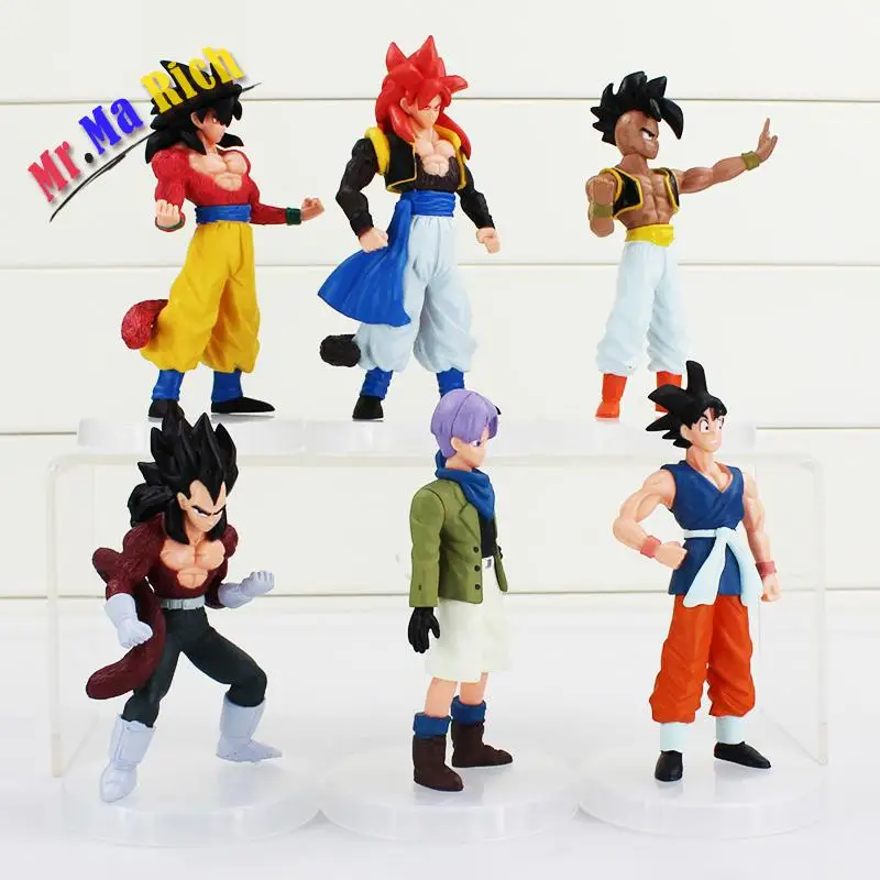 6pcs/lot Ball Z Figurines Son Goku Dragon Gogeta Super Saiyan Collection Toy | Игрушки и хобби
