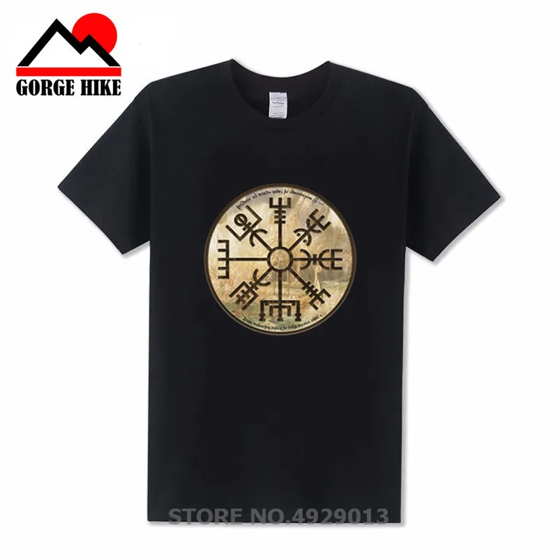 VTee Vegvisir Futhark Runes Navigator Viking Valhalla Odin мужские футболки с коротким рукавом и вырезом