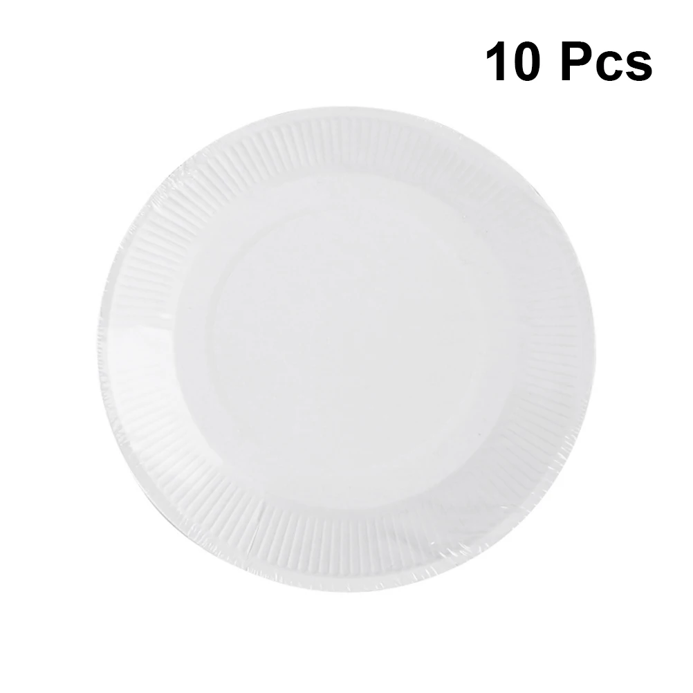 10pcs 9inch Paper Plate Round Party Supplies for Baby Shower Party Wedding
