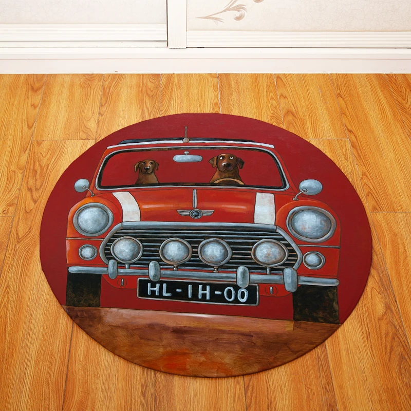 Современный Модный Круглый Автомобильный Ковер в скандинавском стиле для собаки
