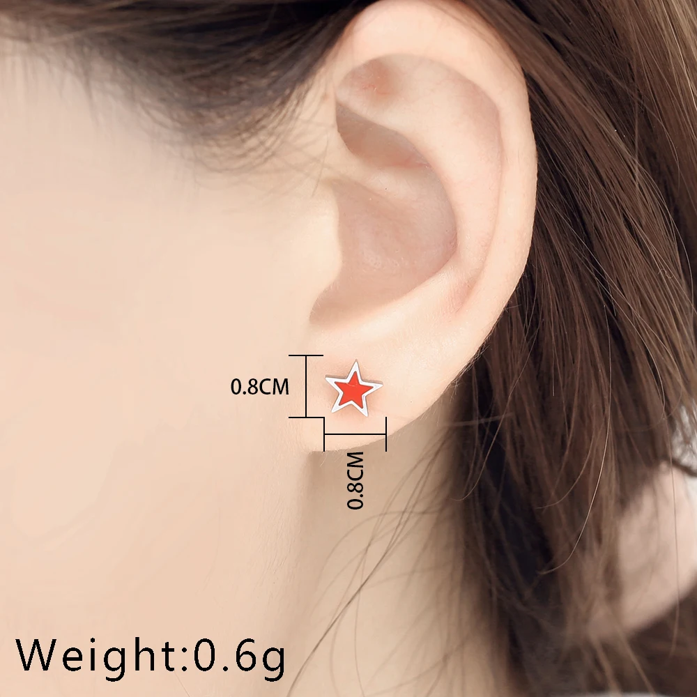 Женские серьги гвоздики из нержавеющей стали SHE WEIER в Корейском стиле