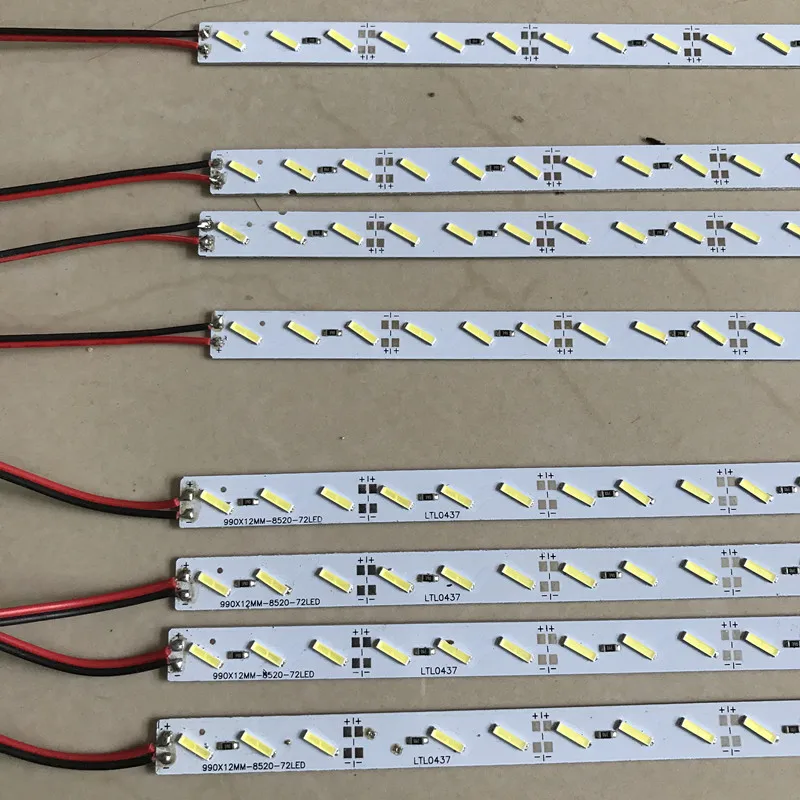 Светодиодный светильник из алюминия, супер яркий, Корея 8520 SMD36 SMD 18 Вт/м, двойной светодиодный, Жесткая светодиодная лента