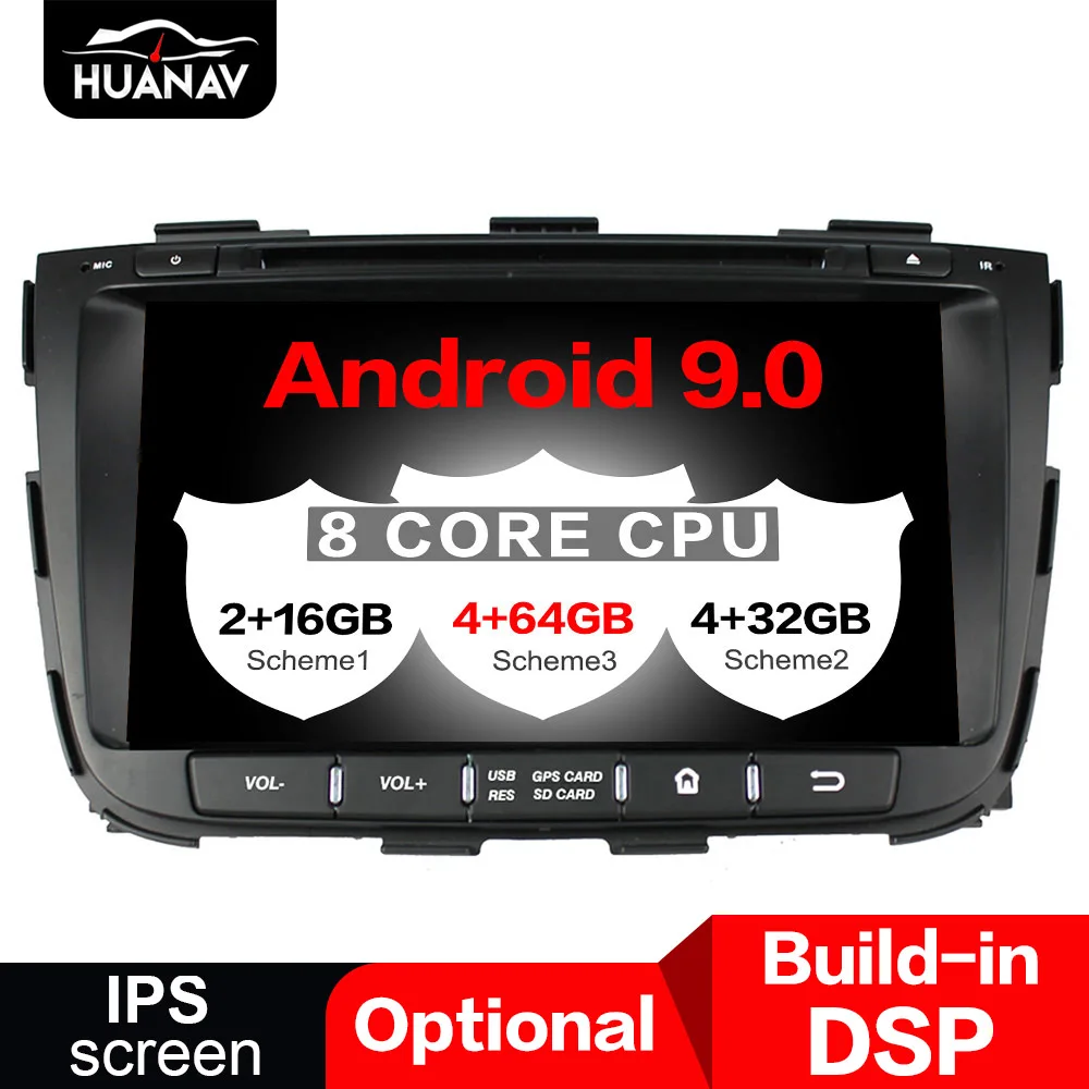 Автомобильный DVD плеер DSP Android 9 0 GPS навигация для Kia Sorento 2015 2016 2017 автомультимедиа
