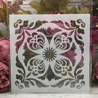 2020cm flower round frame diy layering stencils painting scrapbook coloring embossing album decorative template