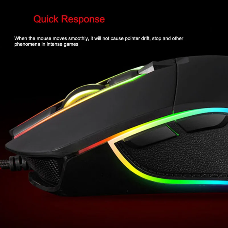 RGB Механическая Проводная игровая клавиатура оптическая мышь комбо со