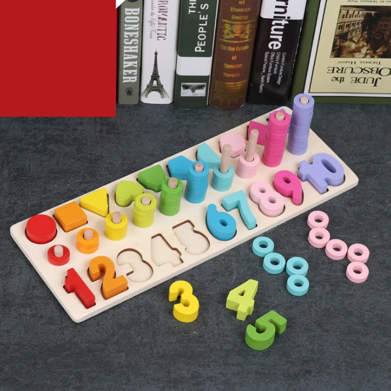 1 Набор деревянных игрушек Монтессори геометрическая форма развивающая игрушка