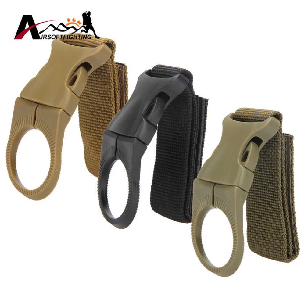 Molle Тактические нейлон Тесьма пряжки крюк держатель для бутылки с водой карабин