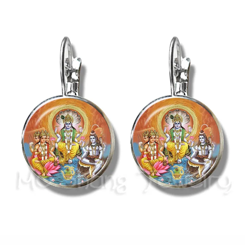 Прямая доставка Статуэтка Ганеша индуистской Ганапати Винаяка Бог серьги в