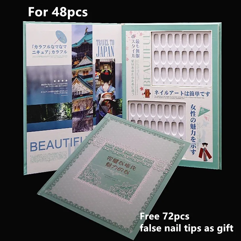 For 48 Tips - Type A Двухсторонняя 36/48/60/80/120 советы лак для ногтей Гель-лак Дисплей с картами эталонных Цвет доска стенд с палитрой с накладные ногти салон шоу инструмент - Цвет: For 48 Tips - Type A