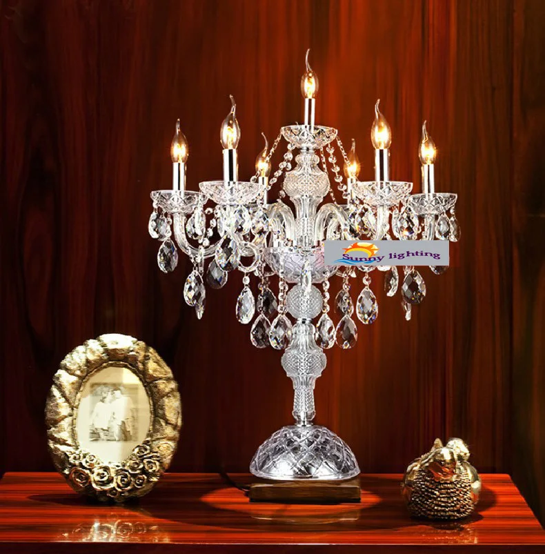 Бесплатная доставка Большой Подсвечник настольная лампа хрустальный свадебный
