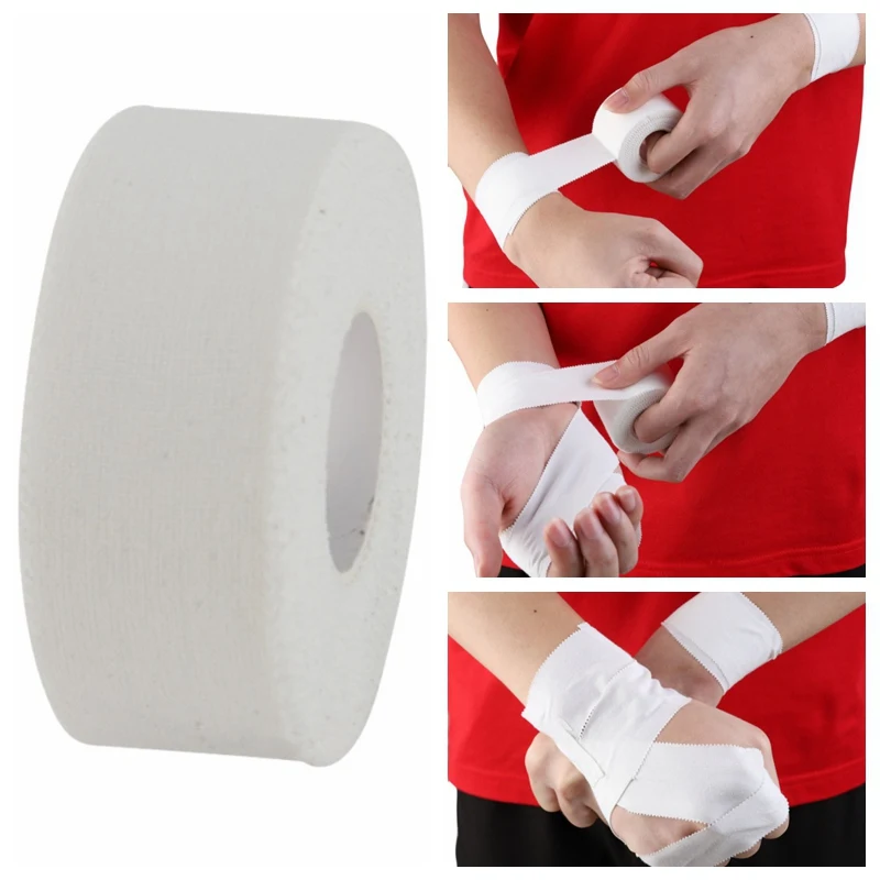 10 м хлопковые белые Премиум клейкие спортивные ленты обертывания Спортивная